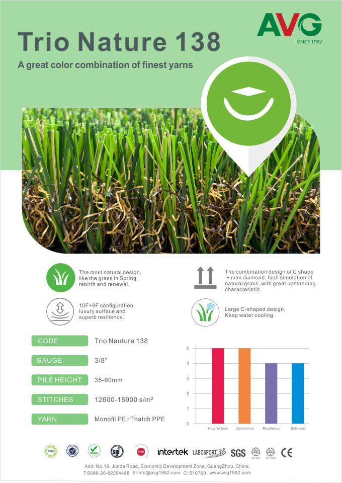 Green Carpet Artificial Grass Turf 40mm Height 13850 Detex 0